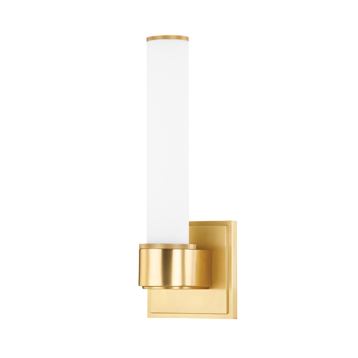Mill Valley Bath And Vanity 4.5" x 12.25" in aged brass — a Hudson Valley wall sconce for bathrooms, hallways, and living rooms at Laurie Yapp Home.