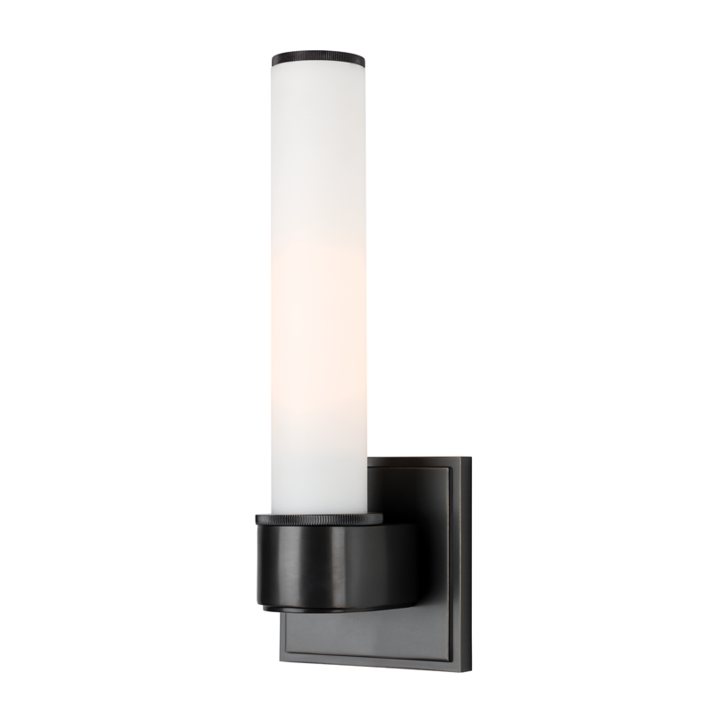 Mill Valley Bath And Vanity 4.5" x 12.25" in aged brass — a Hudson Valley wall sconce for bathrooms, hallways, and living rooms at Laurie Yapp Home.