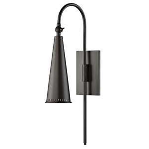 Alva Wall Sconce 4.25" in bronze shown from a second angle to highlight the arm curve and shade silhouette.