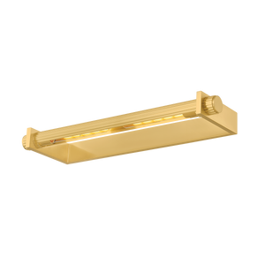 Judd Picture Light 26.5" in aged brass — a Hudson Valley picture light for gallery walls and reading nooks at Laurie Yapp Home.