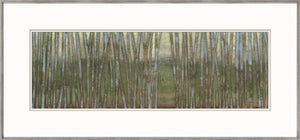 Blue Birch Forest II wall art featuring tall birch trees in soft colors