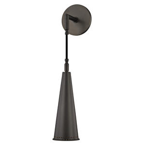 Alva Wall Sconce 4.75" in bronze shown from a second angle to highlight the arm curve and shade silhouette.
