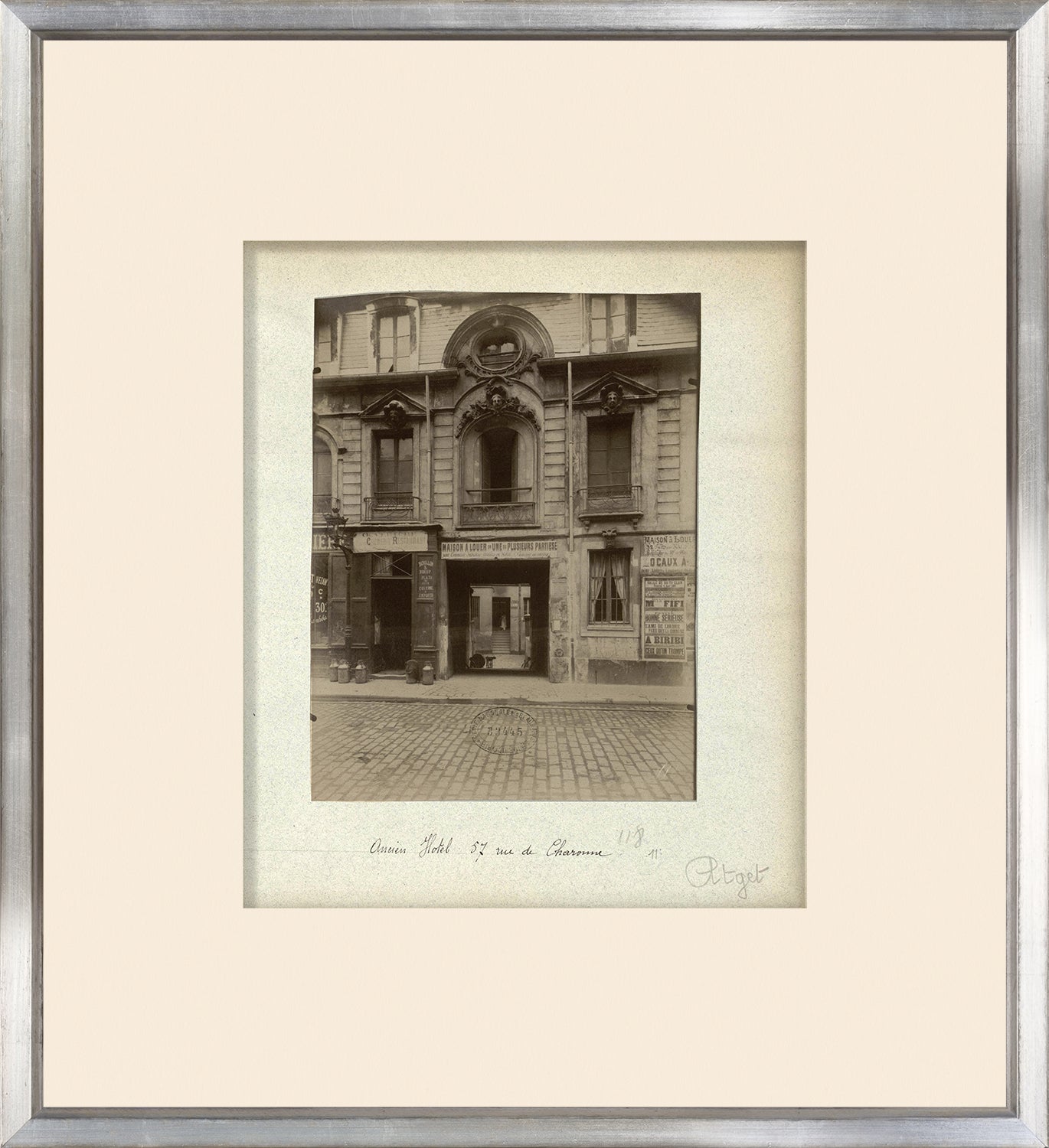 Rue De Paris – Ancient Hotel wall art featuring a vintage photograph of a hotel entrance.