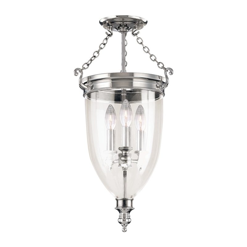 Hanover Semi Flush in aged brass — a Hudson Valley semi flush for hallways, bedrooms, and entryways at Laurie Yapp Home.