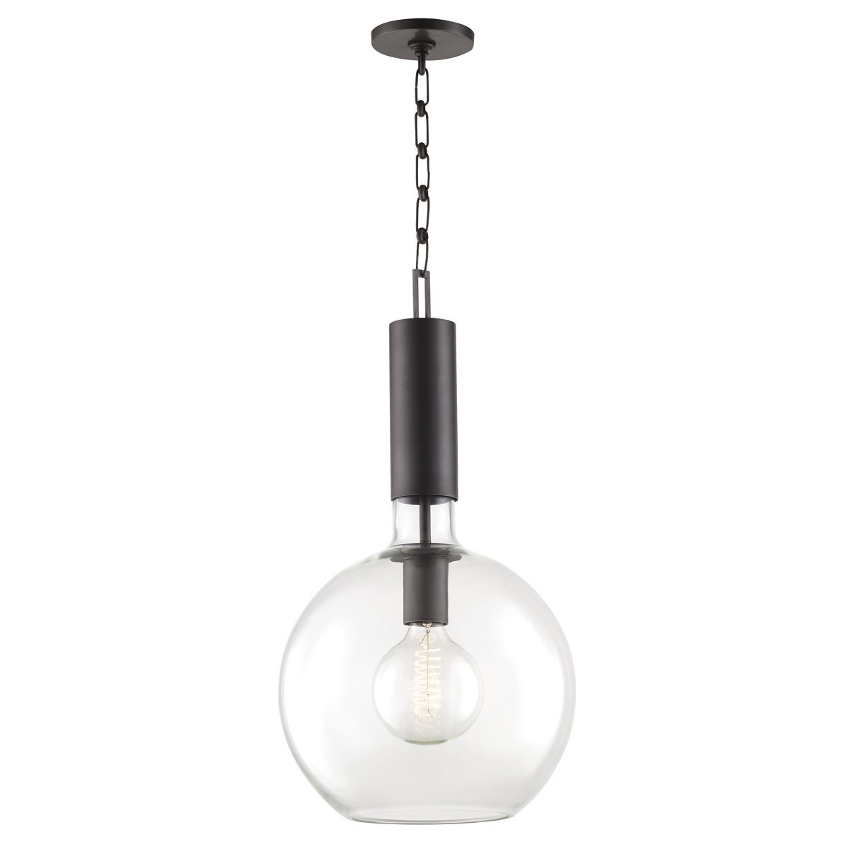 Raleigh Pendant 13" in aged brass — a Hudson Valley pendant for kitchens, entries, and dining rooms at Laurie Yapp Home.