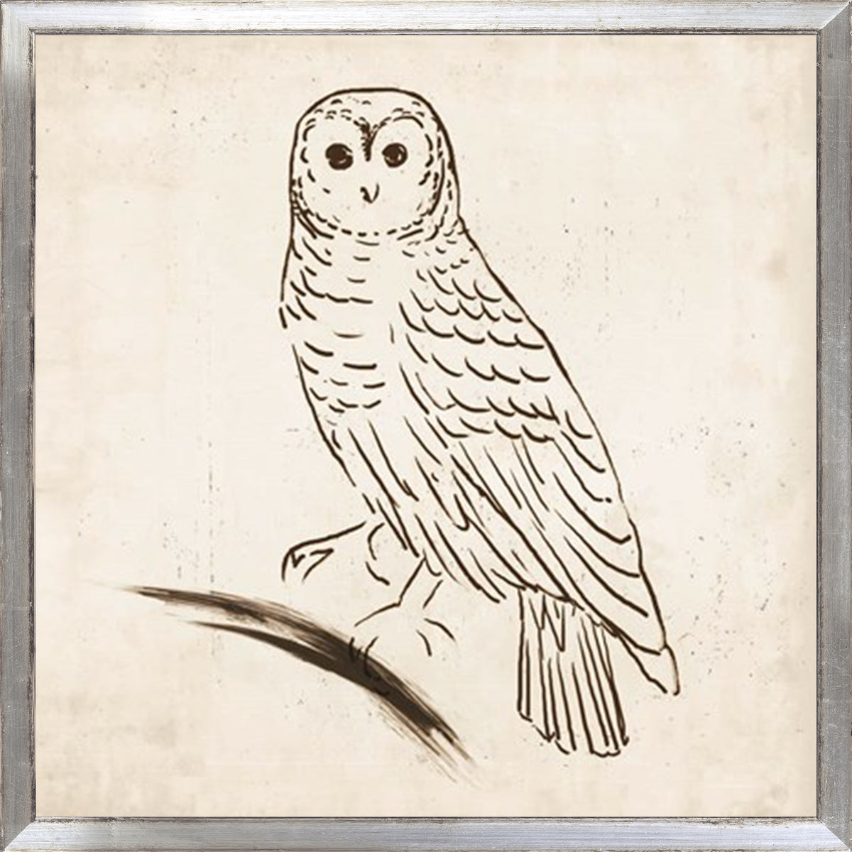 Bird & Owl Line Quartet Bundle — nature and landscape fine art print shown from another angle
