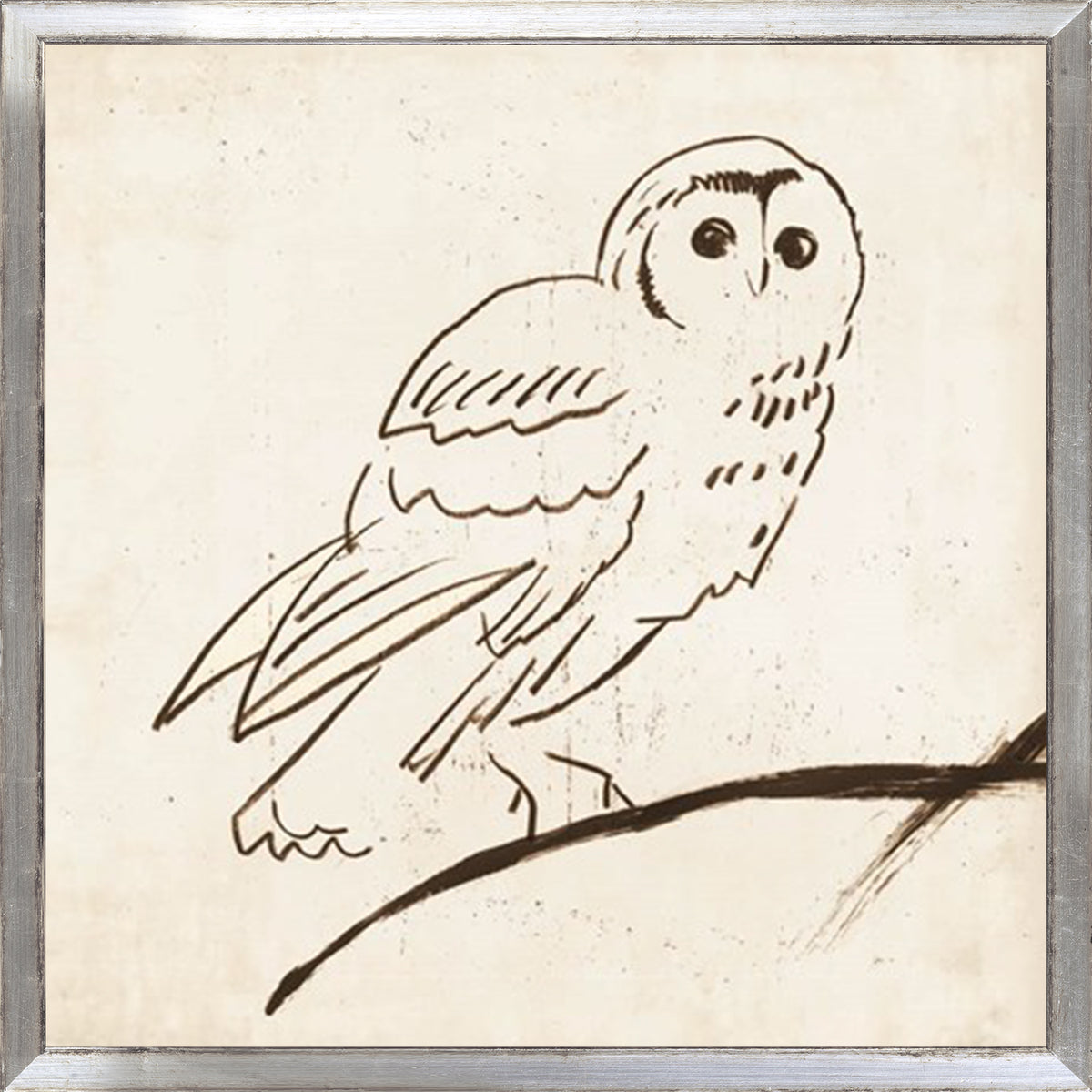 Bird & Owl Line Quartet Bundle — nature and landscape fine art print shown from another angle