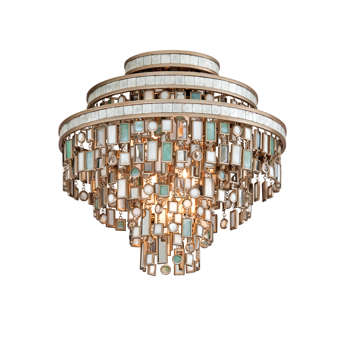 Dolcetti Semi Flush — a Corbett semi flush for hallways, bedrooms, and entryways at Laurie Yapp Home.