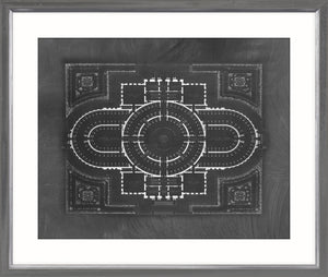 Blueprint – First Story Plan #3, black and white architectural plan in a silver frame.