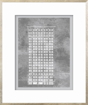 Erlanger Theatre wall art featuring a detailed gray illustration of the building.