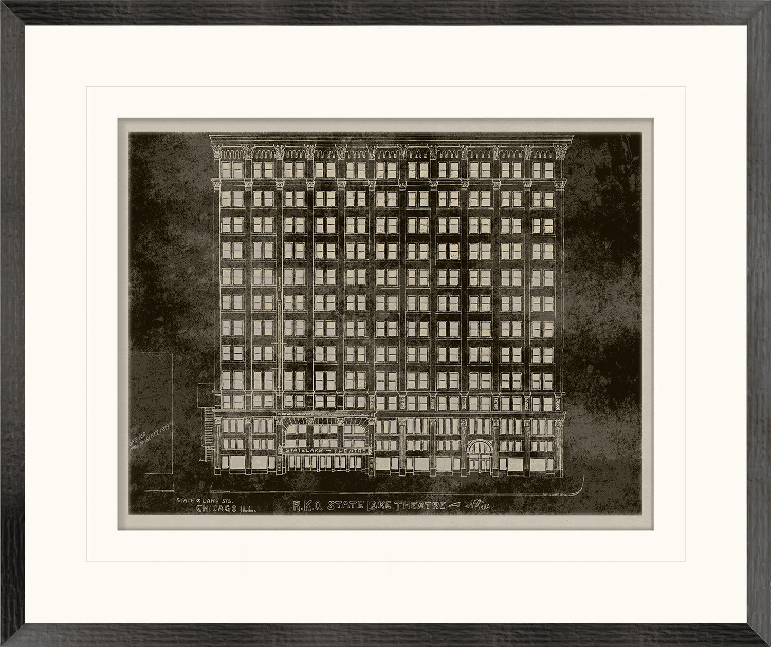 R.K.O. State Theatre — architecture and travel fine art print in neutral tones at Laurie Yapp Home