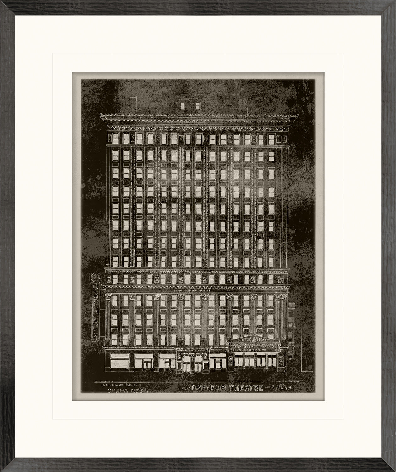 Orpheum Theatre — architecture and travel fine art print in neutral tones at Laurie Yapp Home