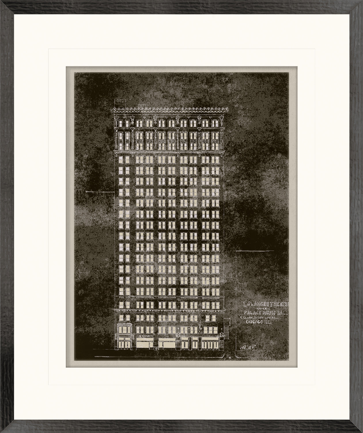 Erlanger Theatre — architecture and travel fine art print in neutral tones at Laurie Yapp Home