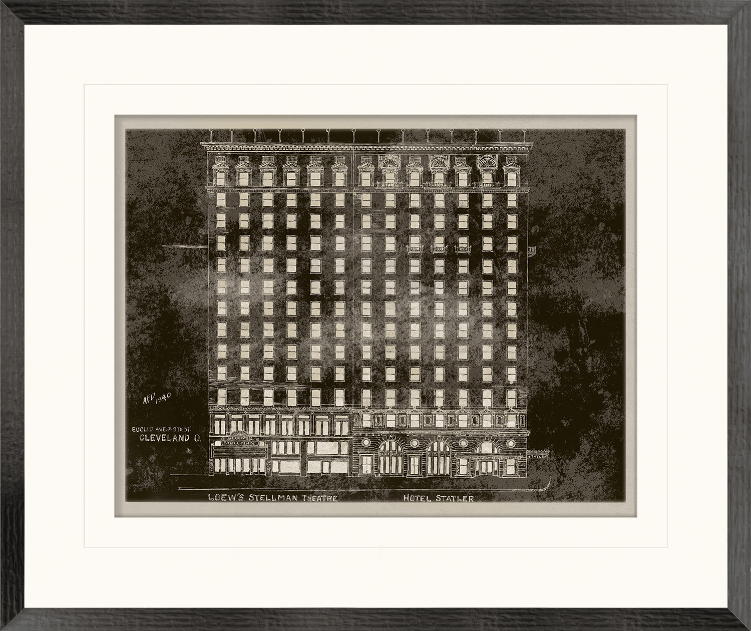 Loew’s Stellman Theatre — architecture and travel fine art print in neutral tones at Laurie Yapp Home
