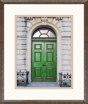 Green Georgian Door Series IV — architecture and travel fine art print in cool tones at Laurie Yapp Home