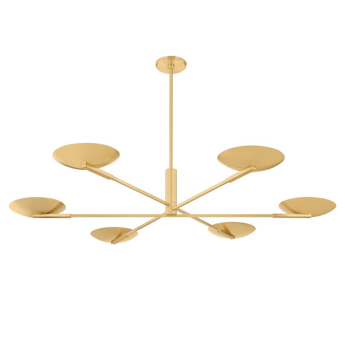 Johnson Chandelier in aged brass — a Hudson Valley chandelier for curated interiors at Laurie Yapp Home.