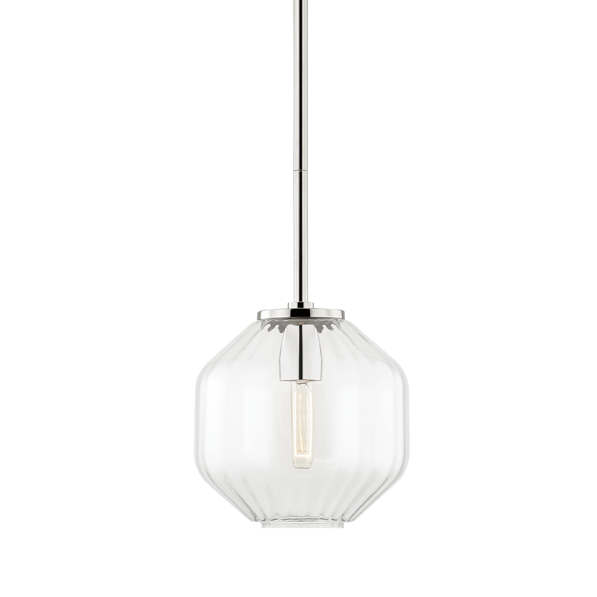 Bennett Pendant 9.75" in aged brass — a Hudson Valley pendant for kitchens, entries, and dining rooms at Laurie Yapp Home.