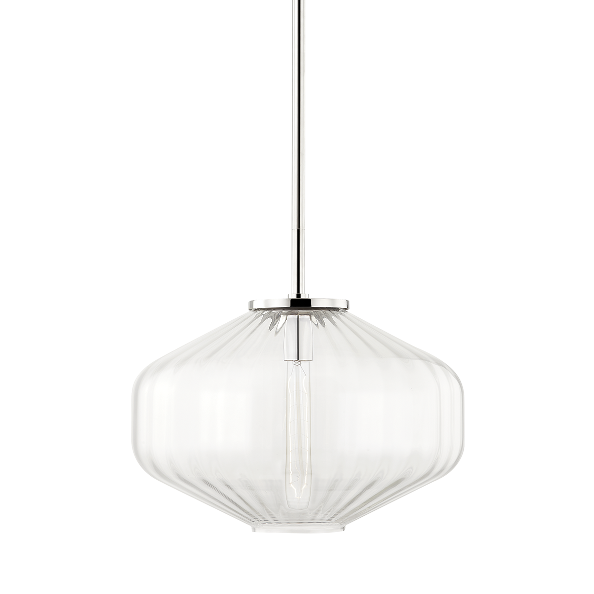 Bennett Pendant 18.25" in aged brass — a Hudson Valley pendant for kitchens, entries, and dining rooms at Laurie Yapp Home.