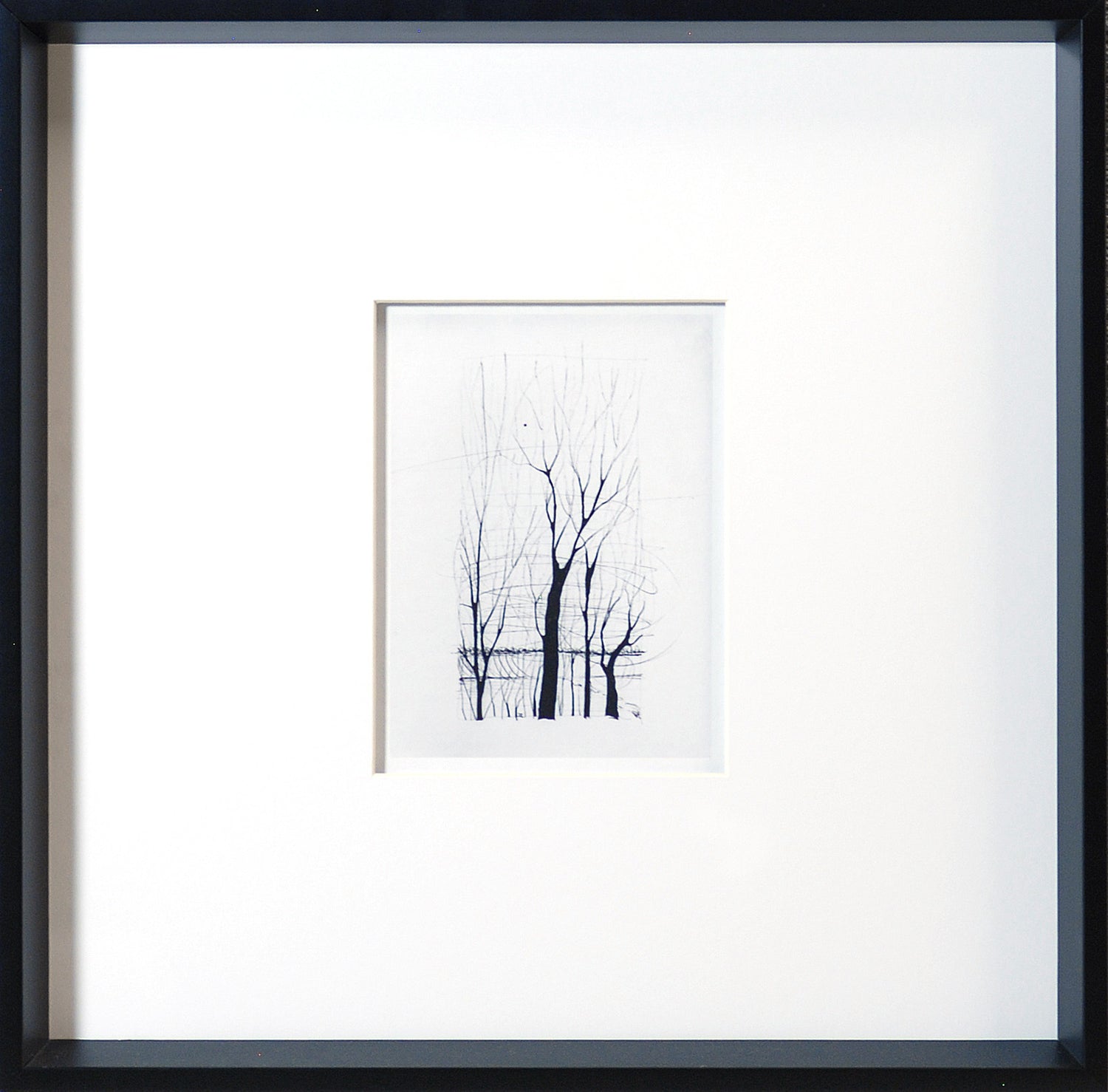 Tree Etching — nature and landscape fine art print in neutral tones at Laurie Yapp Home