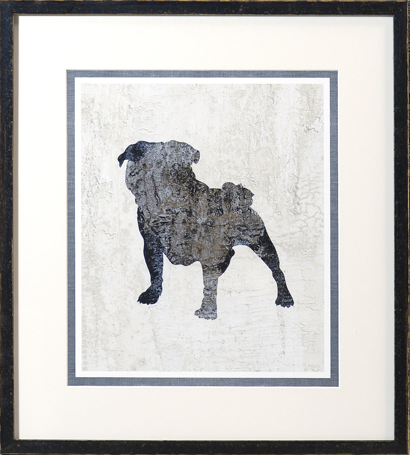 Canine Can Can & Bulldog Silhouette Pair Bundle — figurative fine art print shown from another angle