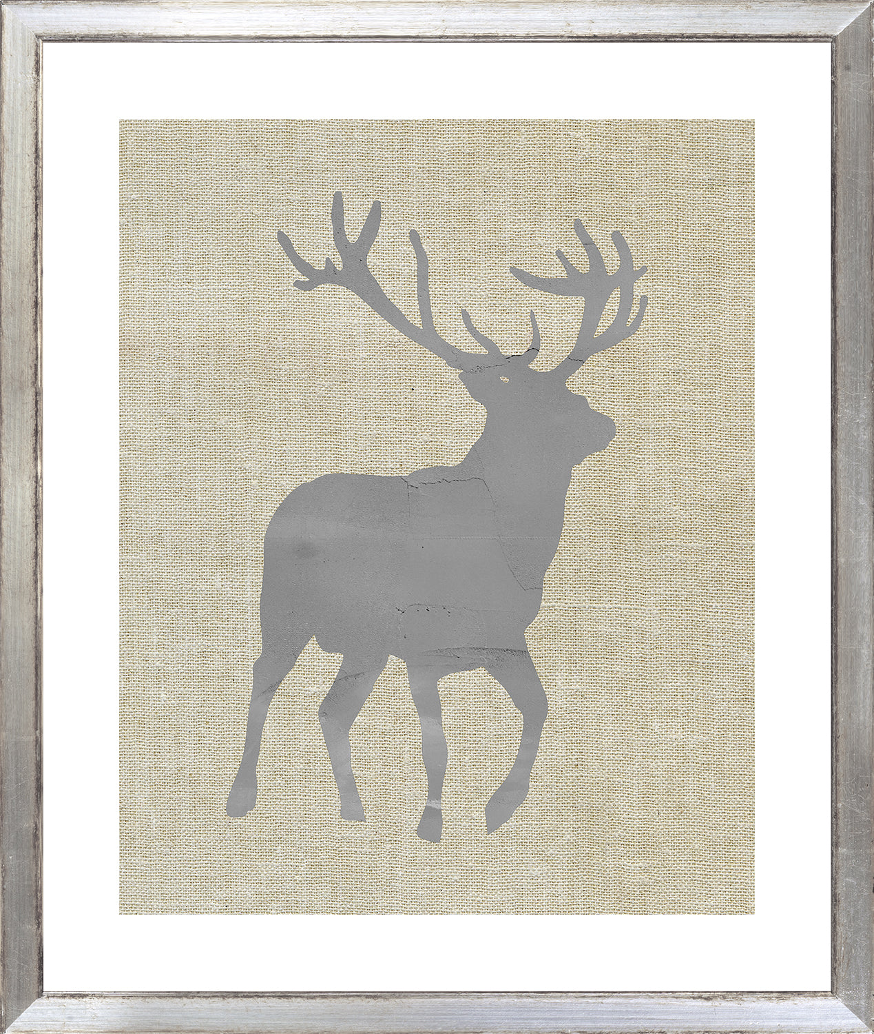 Posed Deer Silhouette Trio I (I-III) Bundle — figurative fine art print in neutral tones at Laurie Yapp Home