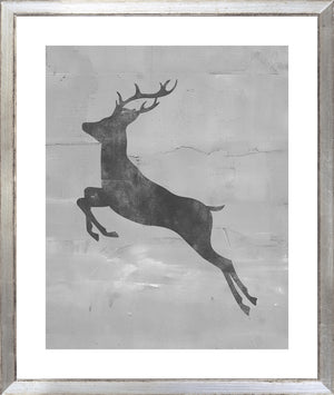 Posed Deer Silhouette Trio II (IV-VI) Bundle — figurative fine art print shown from another angle