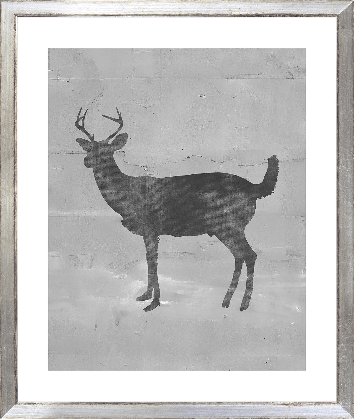 Posed Deer Silhouette Trio III (VII-IX) Bundle — figurative fine art print in neutral tones at Laurie Yapp Home