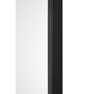 Side view of the Lamia mirror highlighting the sleek black frame design.