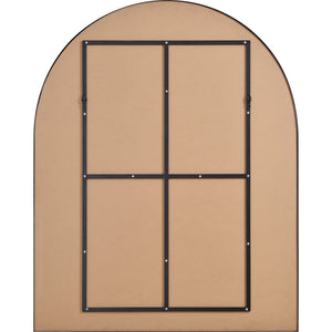 Back view of the Lamia mirror featuring a sturdy backing and mounting hardware.
