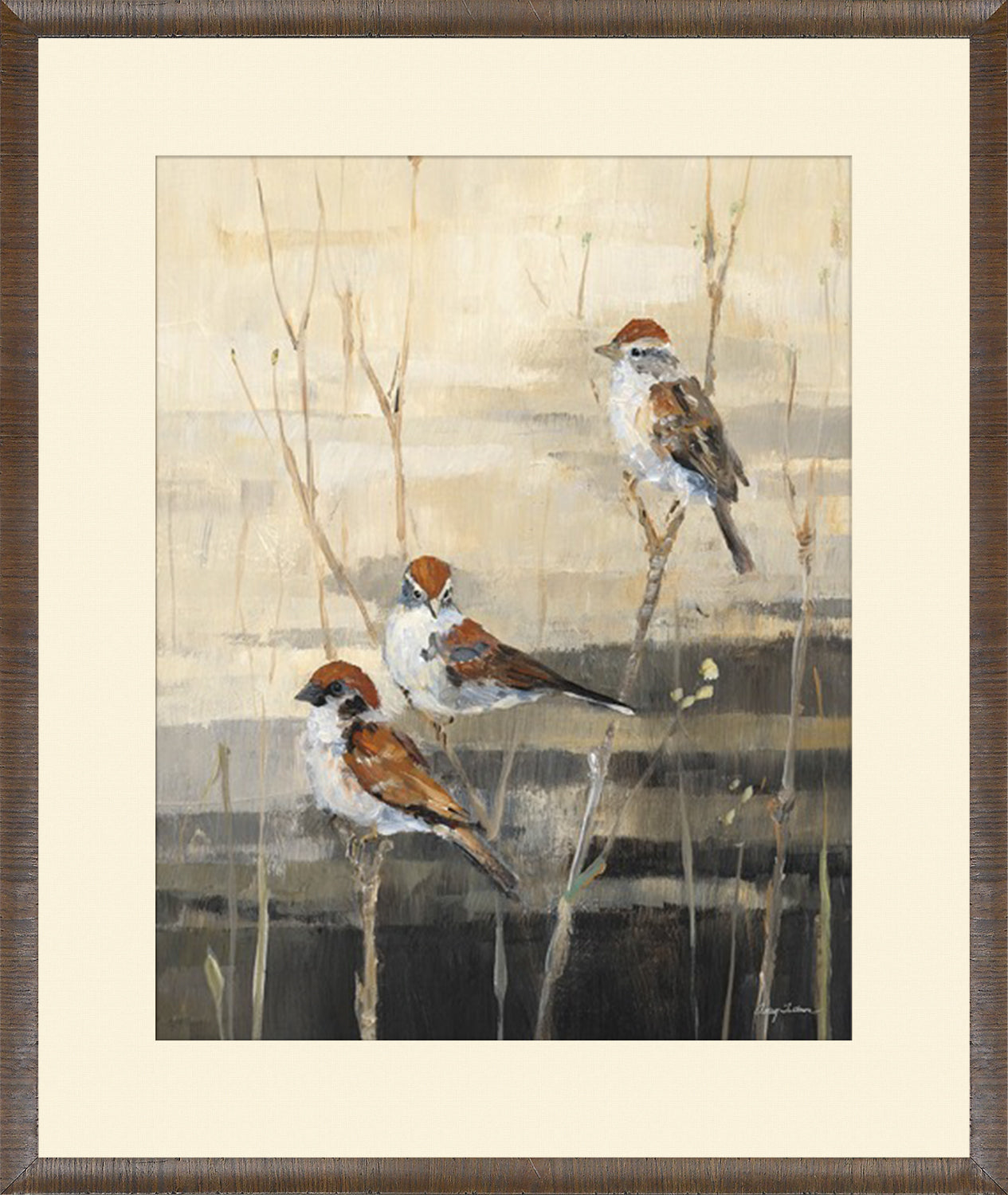 Evening Sanctuary Chickadee Pair Bundle — nature and landscape fine art print shown from another angle