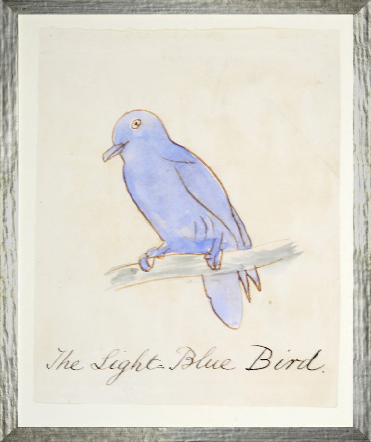 The Light Blue Bird framed art print