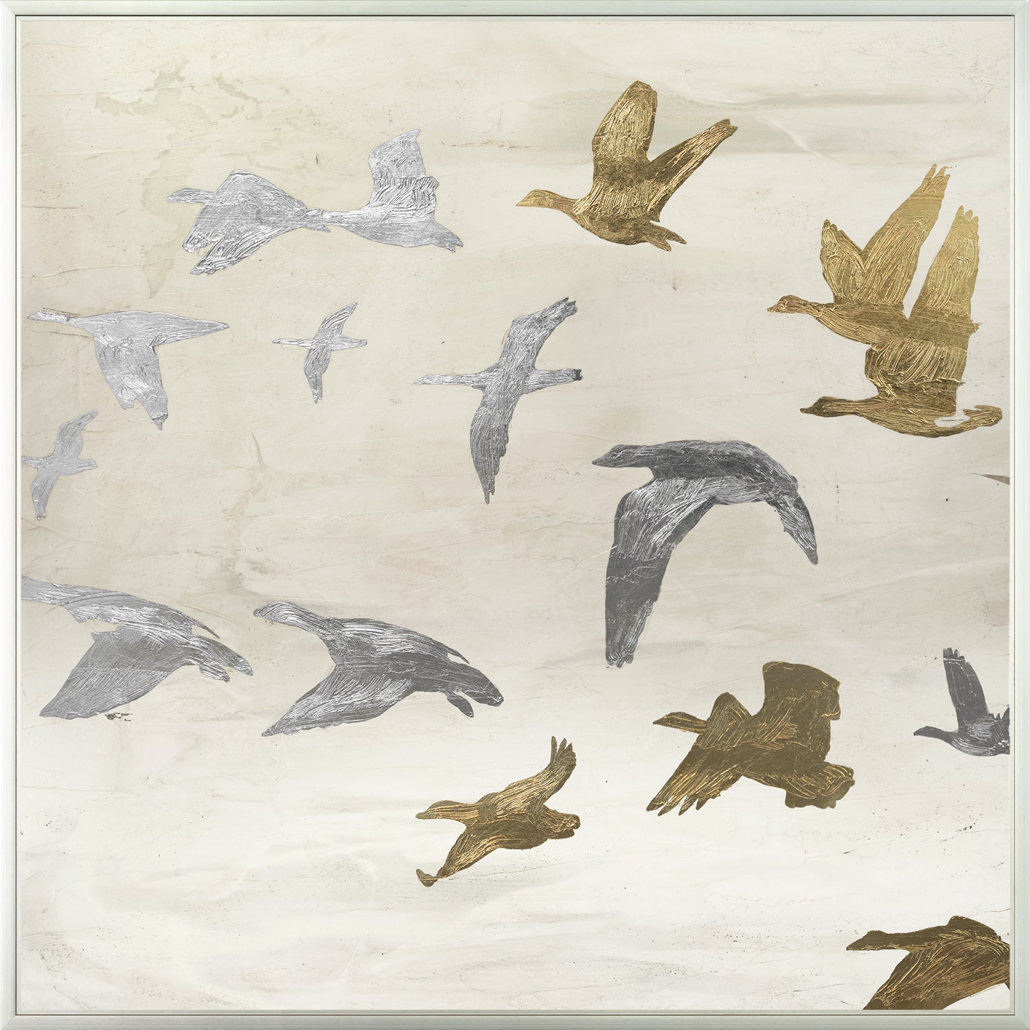 Migrating Flight I (T-Left) — nature and landscape fine art print in neutral tones at Laurie Yapp Home