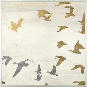 Migrating Flight II (T-Right) — nature and landscape fine art print in neutral tones at Laurie Yapp Home