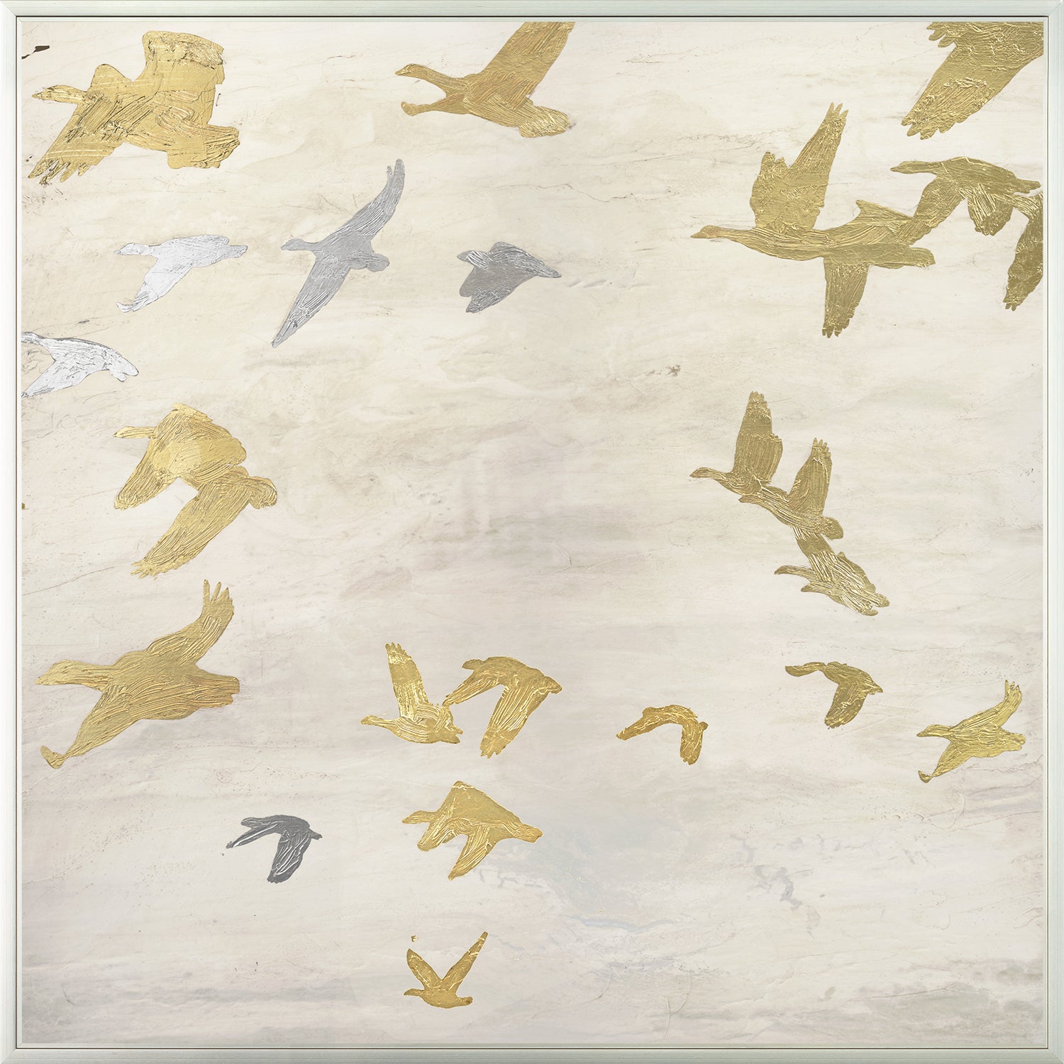Migrating Flight IV (B-Right) — nature and landscape fine art print in neutral tones at Laurie Yapp Home