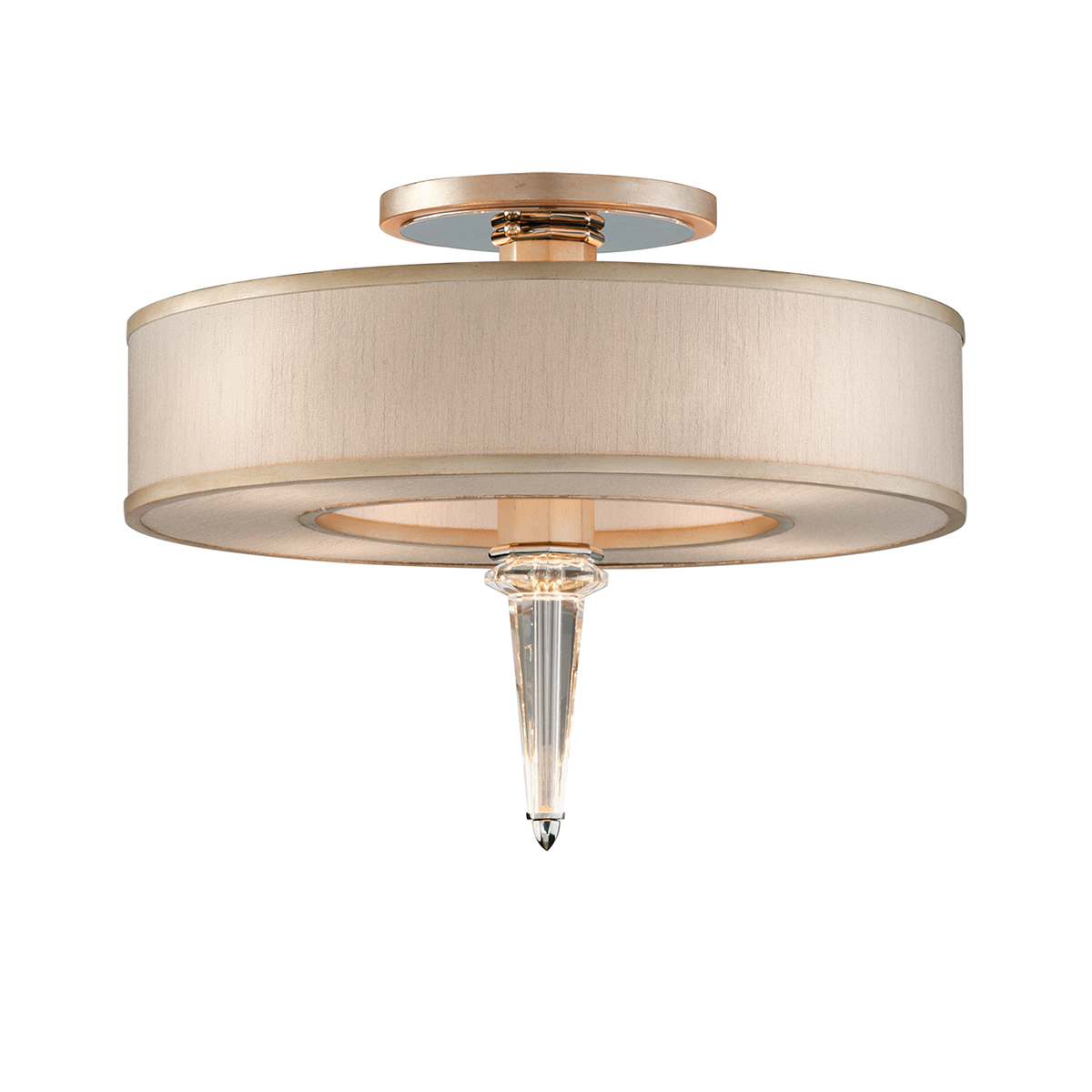 Harlow Semi Flush — a Corbett semi flush for hallways, bedrooms, and entryways at Laurie Yapp Home.