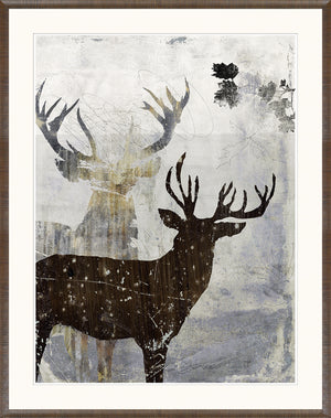 Cervine Etching II — nature and landscape fine art print in neutral tones at Laurie Yapp Home