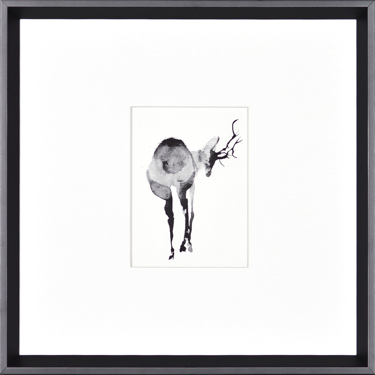 Watercolor Deer — nature and landscape fine art print in neutral tones at Laurie Yapp Home