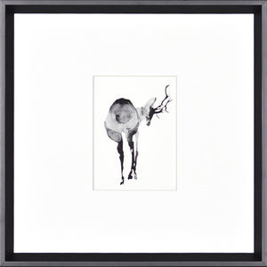 Watercolor Deer — nature and landscape fine art print in neutral tones at Laurie Yapp Home