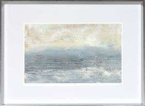 Pale Blue I – Limited Edition wall art featuring soft blue and beige tones with abstract ocean waves.