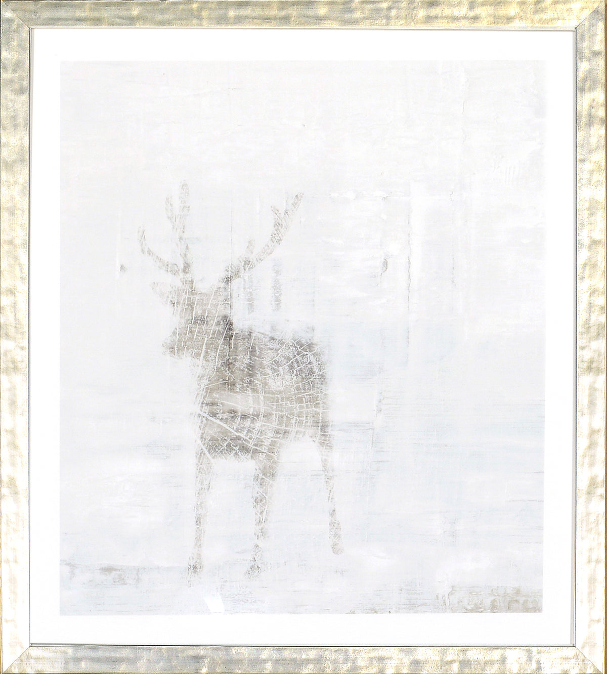 Deer Silhouettes – Taupe V — nature and landscape fine art print in neutral tones at Laurie Yapp Home
