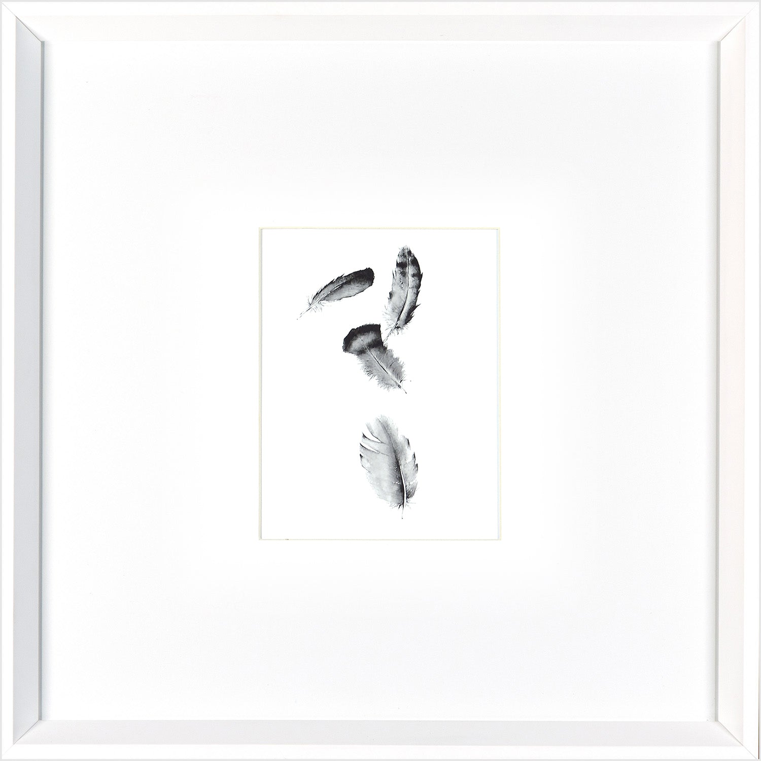 Four Feathers — fine art print shown from another angle