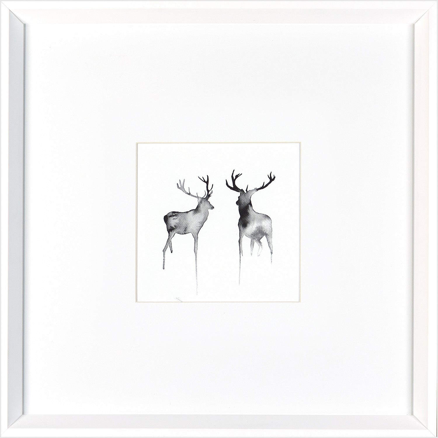 Two Stag — nature and landscape fine art print shown from another angle