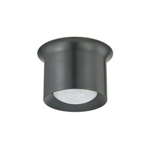 Noxon Flush Mount 7" in dark bronze shown from a second angle to highlight the shade profile and mounting canopy.