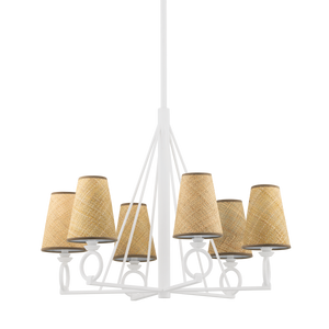 Pendelton Chandelier 32" shown from a second angle to highlight the frame, arms, and shade detail.