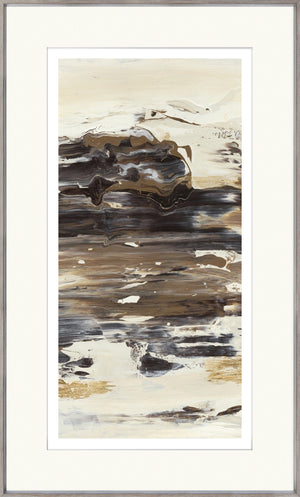 No Attachment III wall art featuring abstract brown and beige swirls on canvas