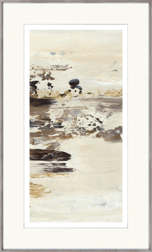 No Attachment IV wall art featuring abstract design in beige, brown, and gold tones.