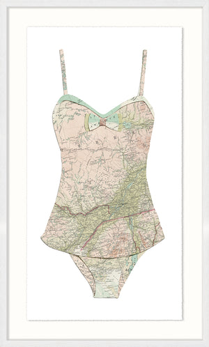 front view of SWIM CUTOUTS-BLUSH I luxury Artwork