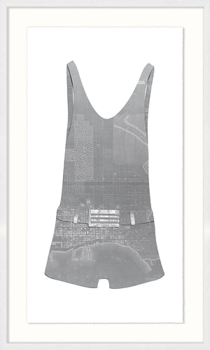 front view of SWIM CUTOUTS-GREY I luxury Artwork