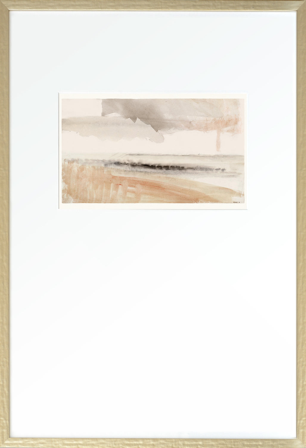 Turner Scapes – Neutral II wall art featuring soft gray and beige watercolor landscape