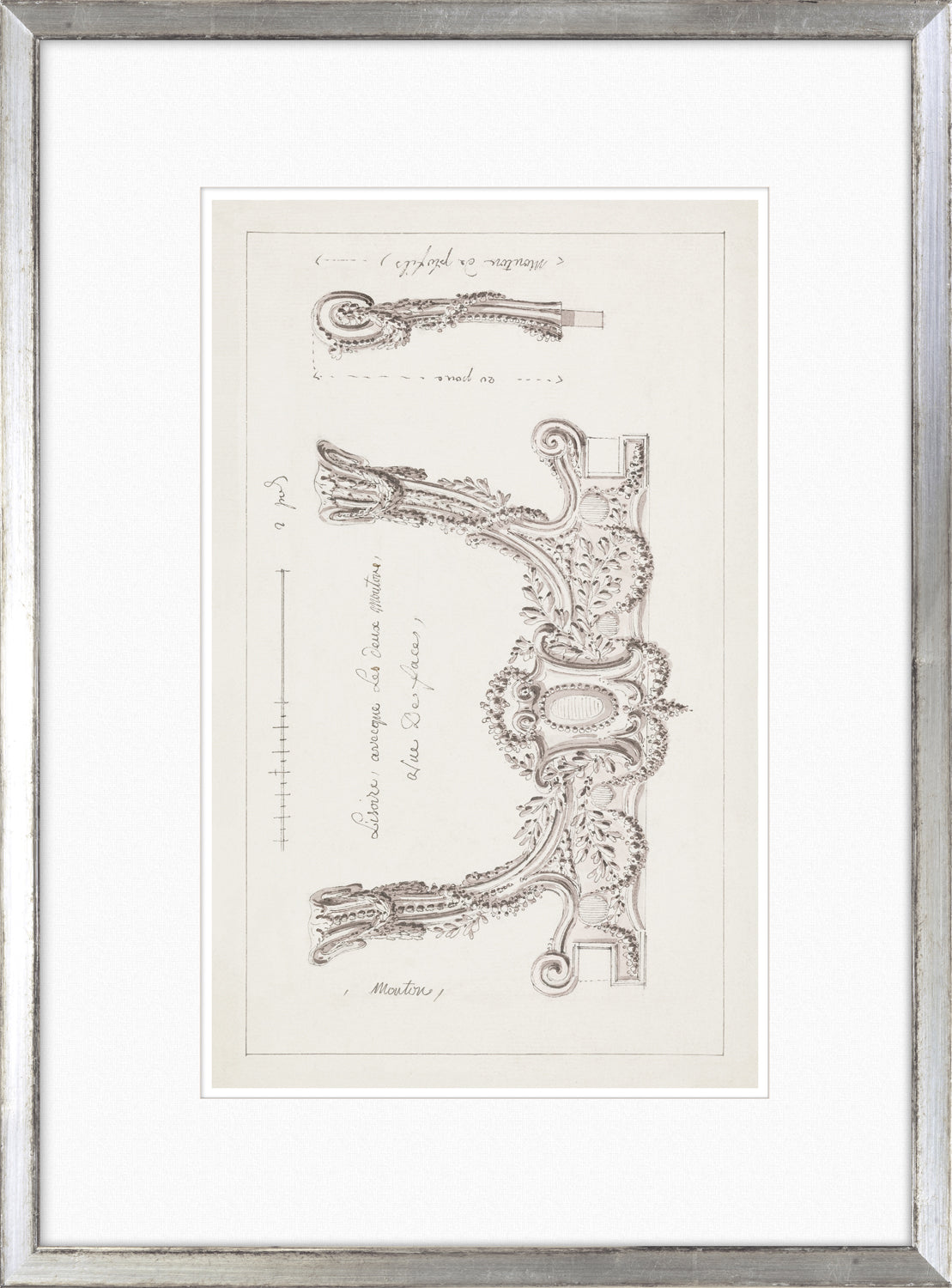 De Lalonde Design VII wall art featuring intricate architectural sketches in black and white.